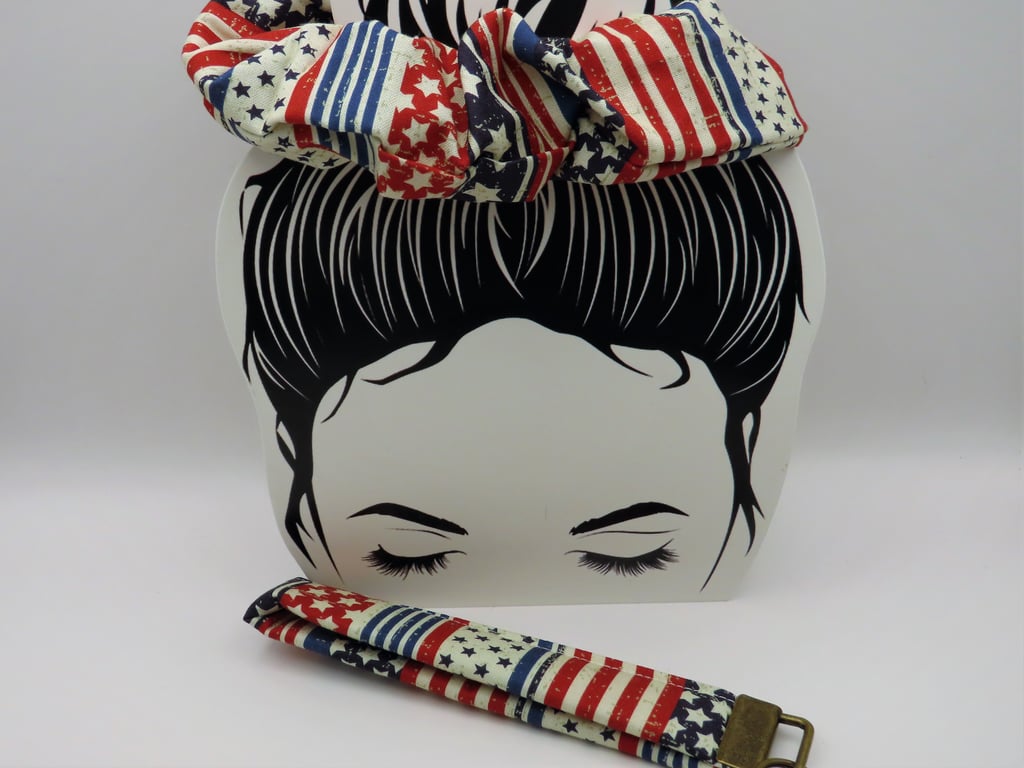 Stars and Stripes Scrunchie and Wristlet Set