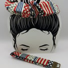 Stars and Stripes Scrunchie and Wristlet Set