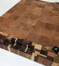 End Grain Cutting Board: Beech Multi-Wood Chaos Pattern - Image 4
