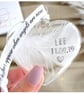Personalized Feather Heart Bauble, Memorial Sympathy Christmas Ornament. Gift Bo - Image 8