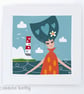 Look The Needles, woman with lighthouse, Giclee print,  - Image 3