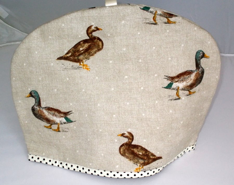 Tea cosy with printed with mallards