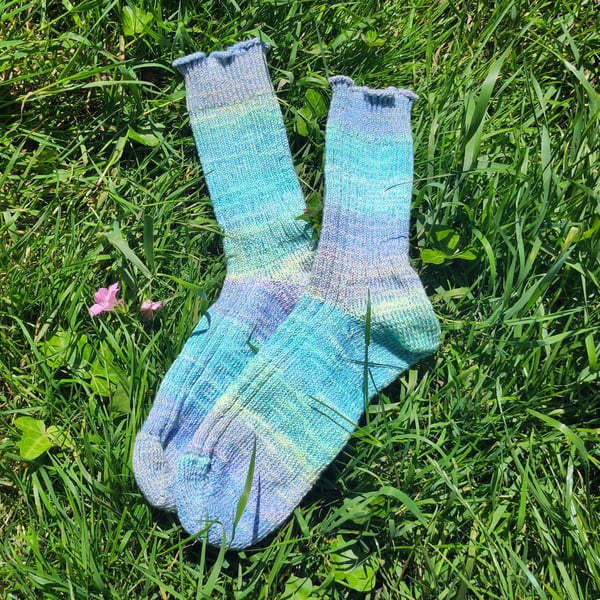 Ethical hand-cranked cotton vegan socks