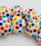 Handmade spotty patterned lamp work glass beads