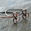  Handmade antique copper trefoil earwires x 10 pairs MADE TO ORDER