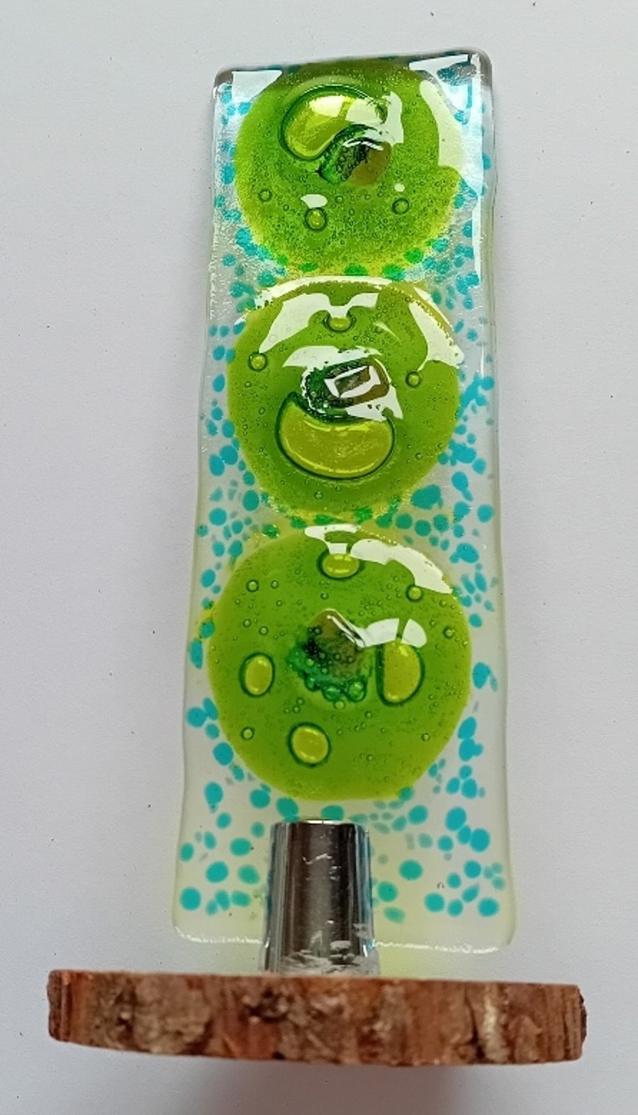 Worry Poppet with Green Circles and bubbles 