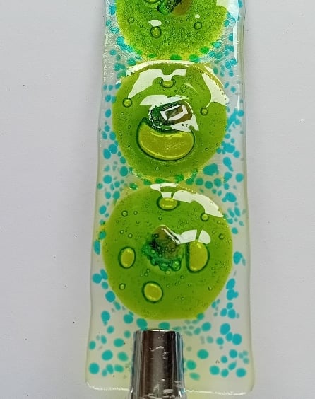 Worry Poppet with Green Circles and bubbles 