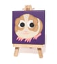 Guinea Pig Miniature Acrylic Painting - cute pet art on mini purple canvas - Image 4
