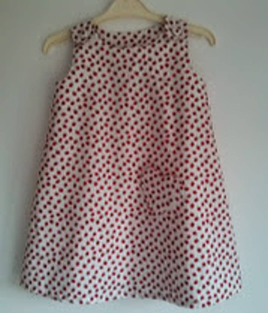 Strawberry Pinafore Dress Age 4