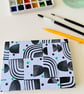 A6 Mixed Media Sketchbook with Unique, Hand-printed Covers and Coptic Binding. - Image 5