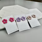 PERFECTLY IMPERFECT Flower stud earrings