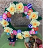 Handcrafted Easter wreath 13 inches 