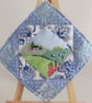 Hanging - Foxgloves small quilted picture