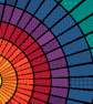 127A - Cross stitch pattern - Dark version Rainbow Sun Zentangle patterns Sample - Image 1