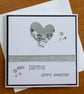 Embellished Heart Diamond Wedding Anniversary Card - 60th Anniversary