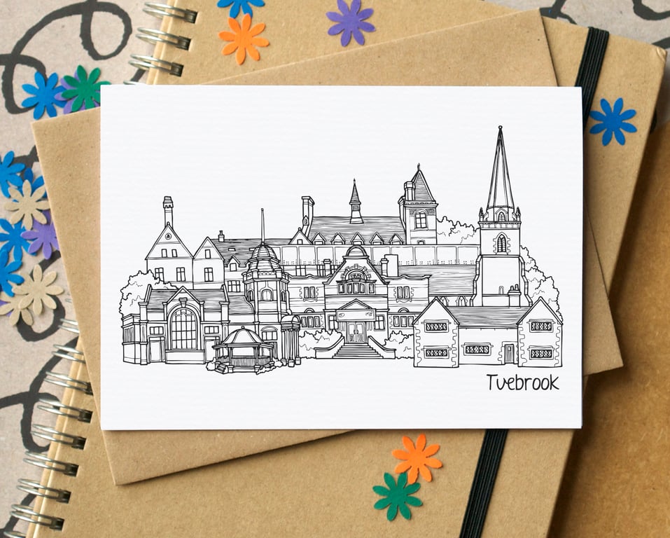 Tuebrook Liverpool Skyline Greetings Card