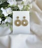 Gold Glitter Hoop Earrings - Acrylic - Image 5