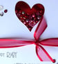 Embellished Heart Ruby Wedding Anniversary Card - 40th Anniversary - Image 2
