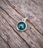 Silver pendant with green agate - Image 4