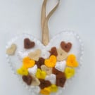 Felt heart ‘Autumn’ colours 