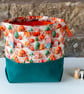 Craft storage bag featuring 3D Little Houses, drawstring closure - Image 6