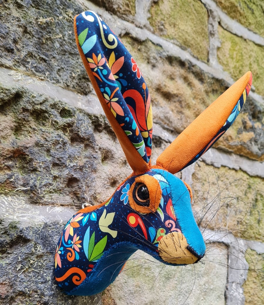 Faux hare head wall mount  Mr Horatio.