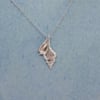Fine silver whorl shell necklace