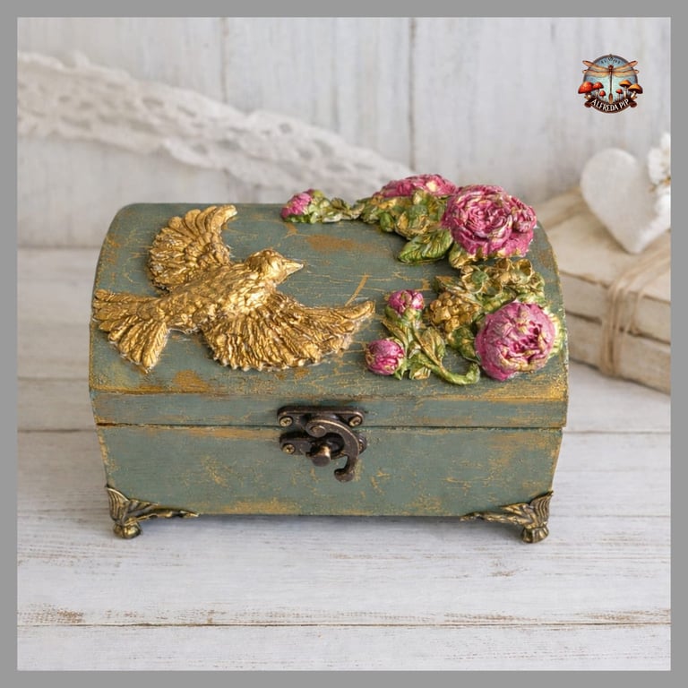 Trinket Boxes Regency Style OOAK Handcrafted