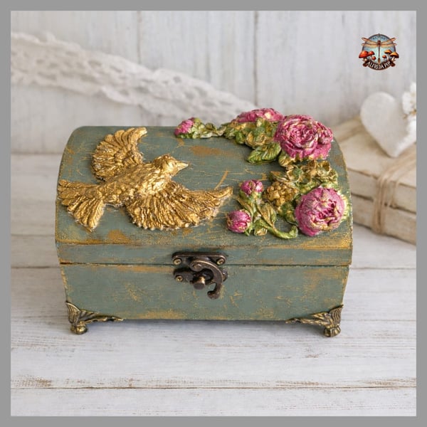 Trinket Boxes Regency Style OOAK Handcrafted