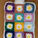 Multi Colour Crochet Squares Hot Water Bottle Cover (J155)