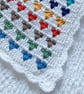 Rainbow Hearts Crocheted Baby Blanket - Image 6