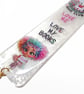 Handmade Bookmark in Pearl White with Ghost and Rainbow Girl - Image 3