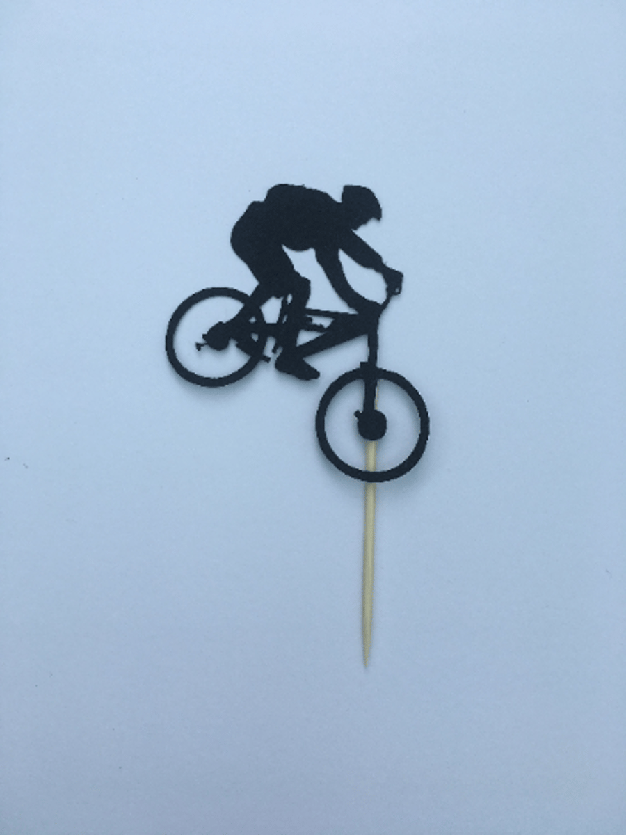 Mountain Bike Cupcake Topper Decoration