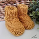 Designer Super Soft Merino Wool Baby Booties 0-3 months size