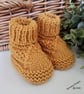 Designer Super Soft Merino Wool Baby Booties 0-3 months size