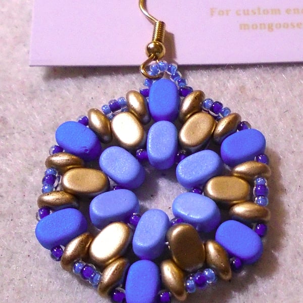 Hexagonal bead earrings (customisable)