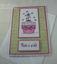 Pink cupcake birthday card - Image 3