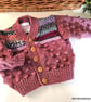 Hand Knitted Bobble Design Merino Wool Baby Cardigan 3-9 months size - Image 7