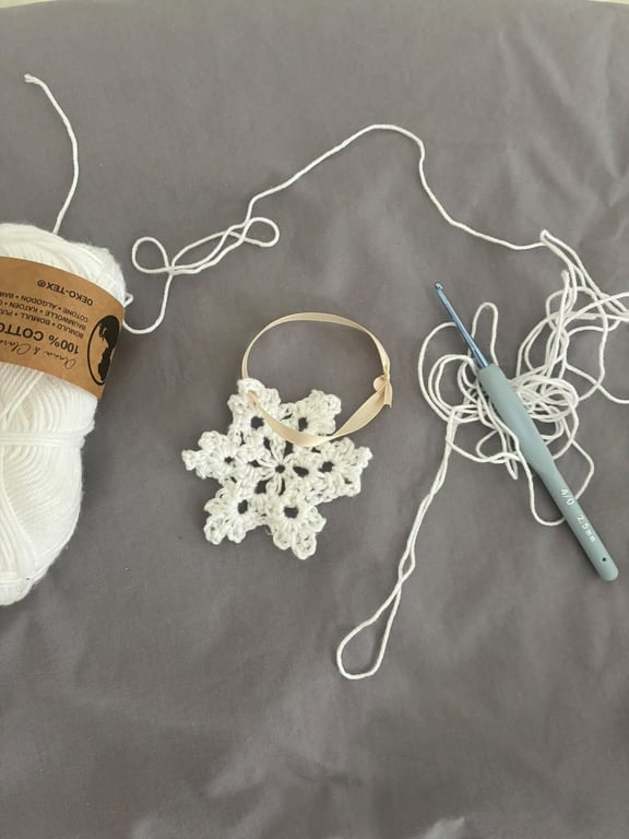 Crochet Snowflake Christmas Ornament