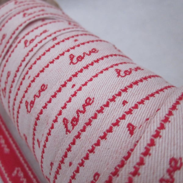Jacquard Woven LOVE Ribbon Labels