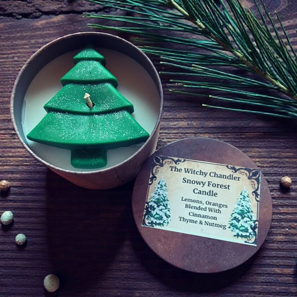 Handmade Snowy Forest Scented Candle