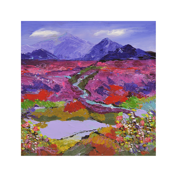 An Original Acrylic Painting of a Scottish Landscape. Ready to hang.