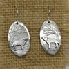 SIlver Wolf Drop Earrings