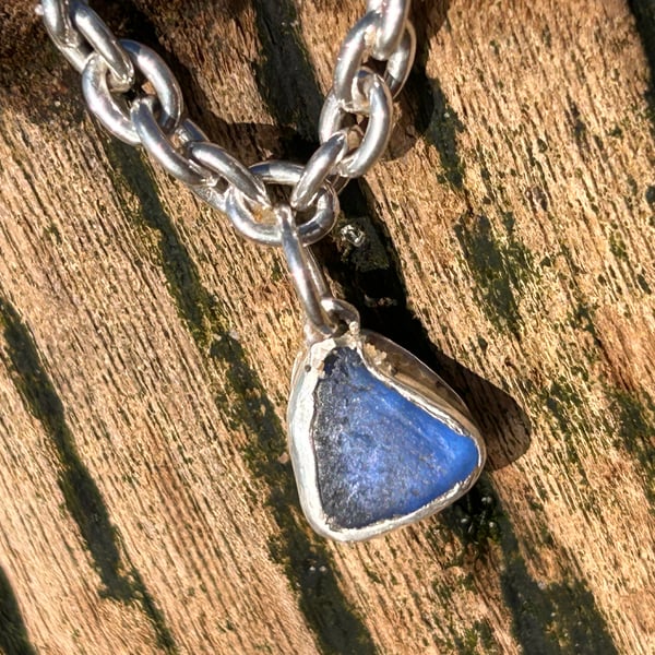 Blue seaglass wild swimmers bracelet 