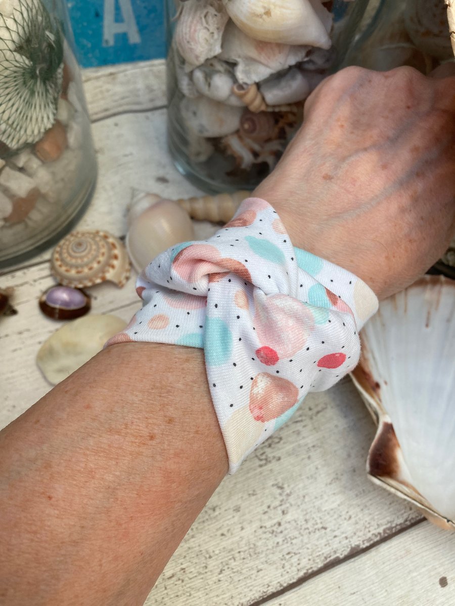 Wrist fabric cover up or tattoo cover up bracelet, fabric cuff 