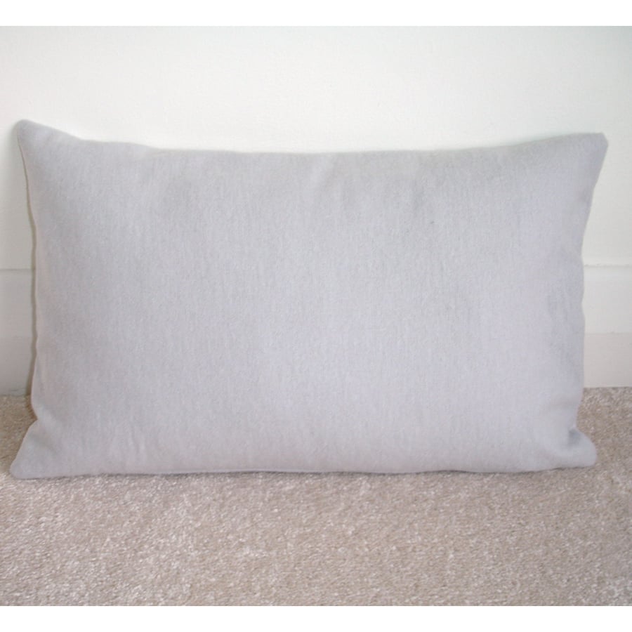 Tempur Travel Pillow Cover 16x10 SMALL Brushed Cotton Grey 16" x 10" Flannelette