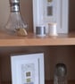 Hearts with Gold Silver & White Handstitched Geometric Small Art Pictures - Image 4