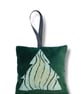 Velvet Lavender Sachet, Hand Printed Lavender Bag, Christmas Tree Ornament  - Image 2