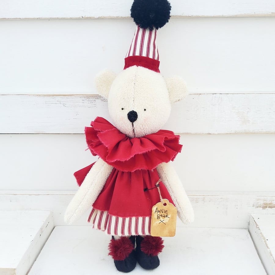 Mohair and viscose sweet little clown bear