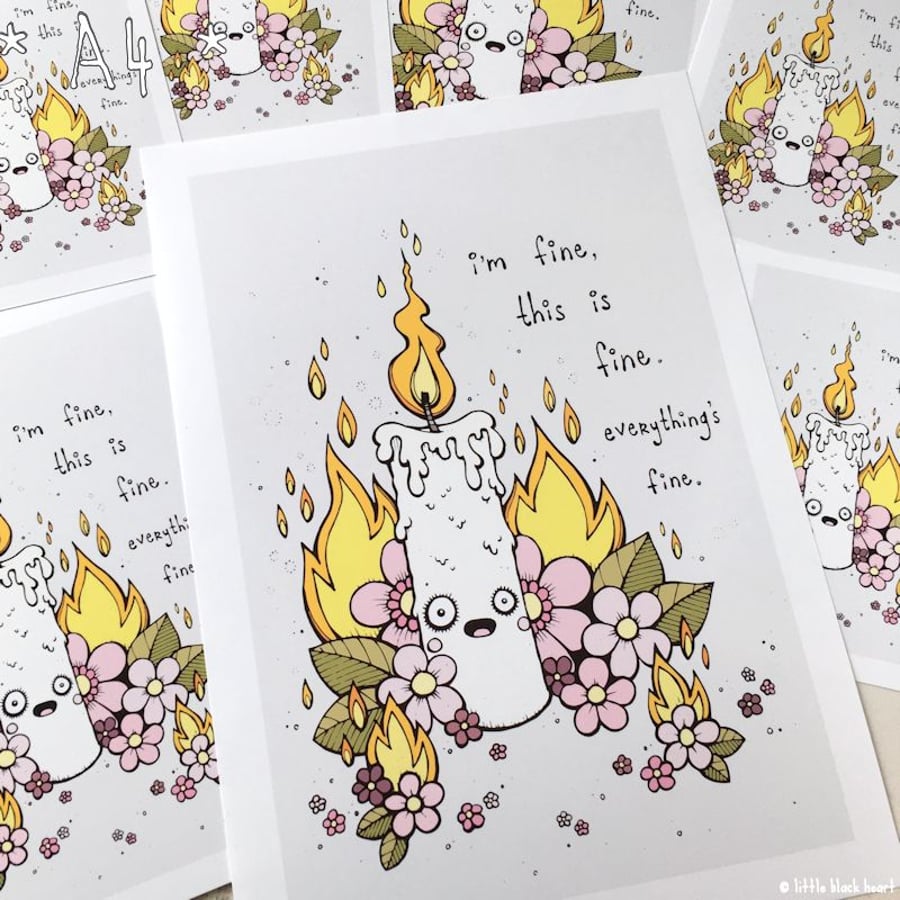 everythings fine - A4 print
